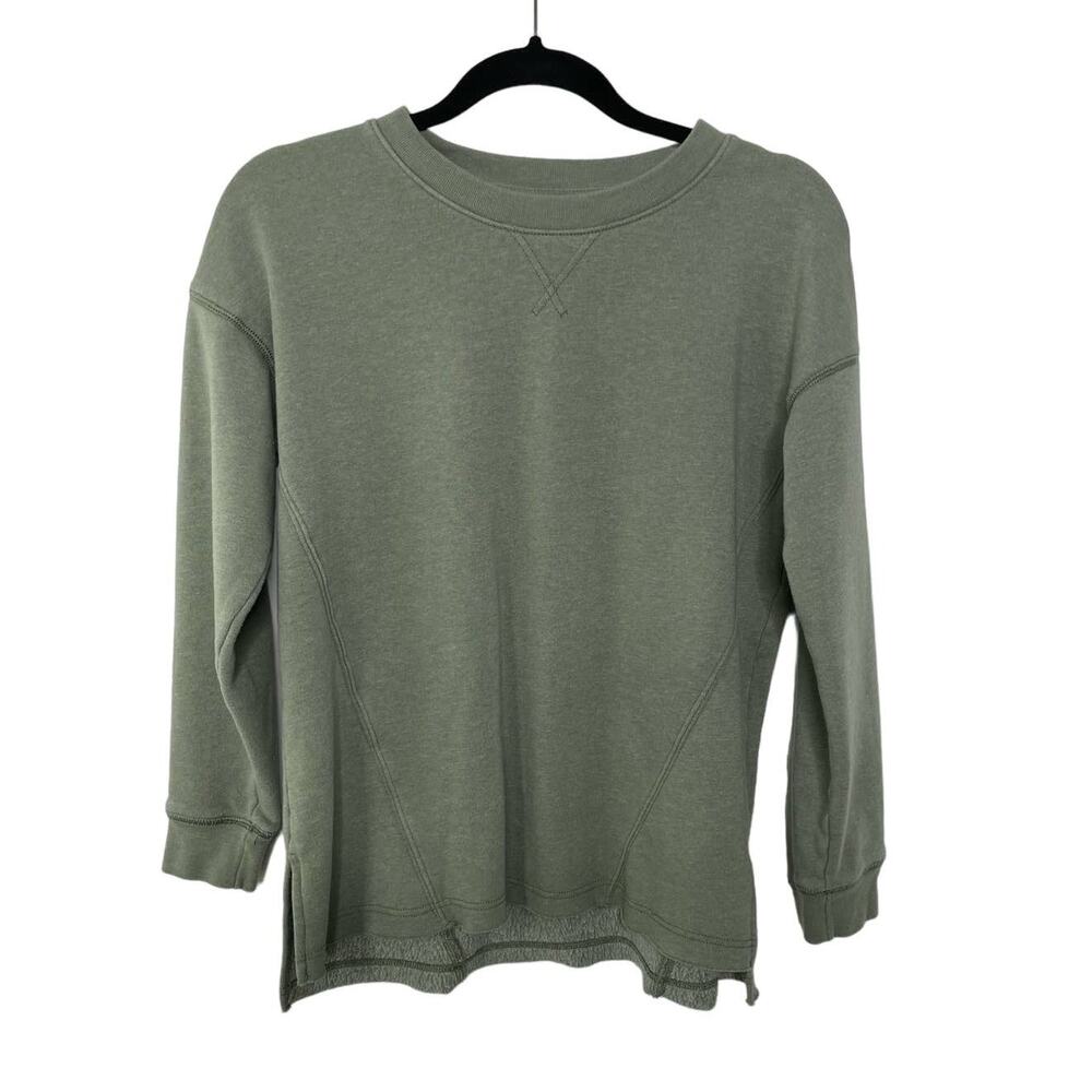 American Eagle Sweatshirt Ahh-Mazingly Soft Crewneck Knit Pullover Green‎ XS